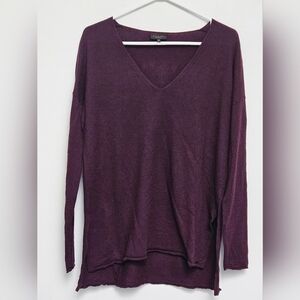 Babaton Aritzia Sz M Wool & Lenin Blend Oversized Cottagecore Mulberry S…